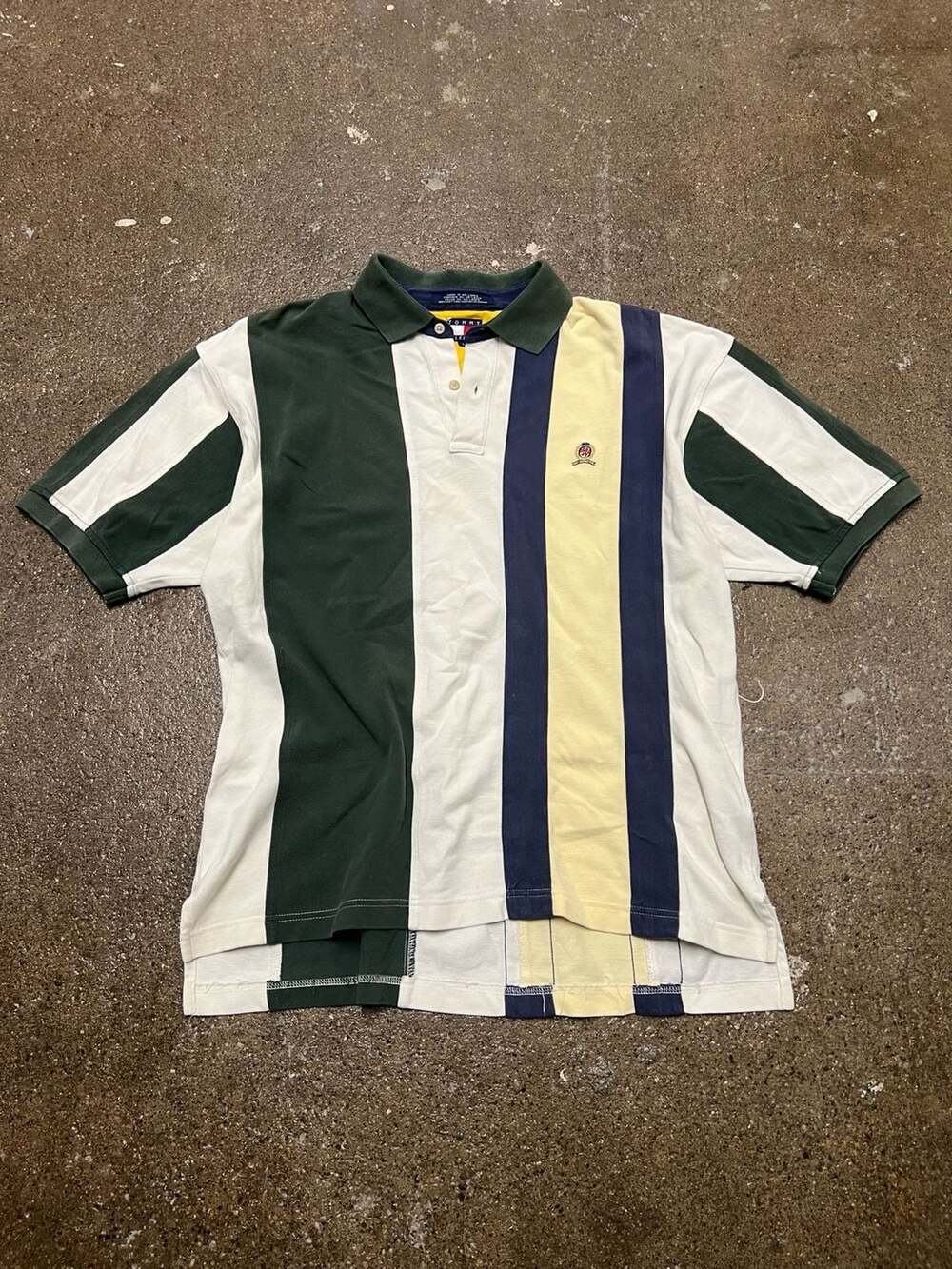 Vintage Tommy Hilfiger Multi-Color Vertical Striped Polo Shirt